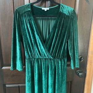 Baltic Born Emerald Green Velvet Maxi Dress size L